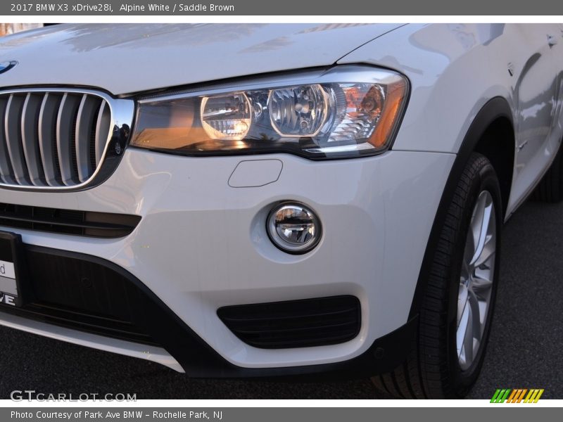 Alpine White / Saddle Brown 2017 BMW X3 xDrive28i