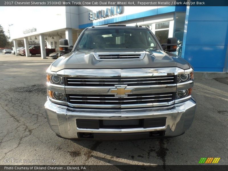 Pepperdust Metallic / Dark Ash/Jet Black 2017 Chevrolet Silverado 3500HD Work Truck Crew Cab Dual Rear Wheel 4x4