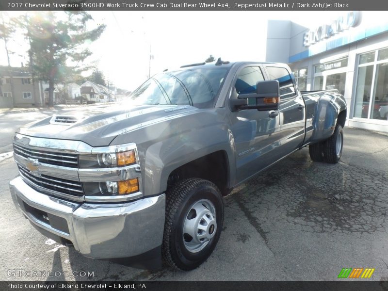 Pepperdust Metallic / Dark Ash/Jet Black 2017 Chevrolet Silverado 3500HD Work Truck Crew Cab Dual Rear Wheel 4x4