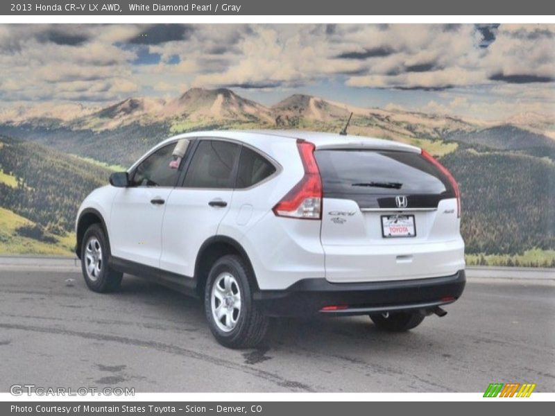 White Diamond Pearl / Gray 2013 Honda CR-V LX AWD