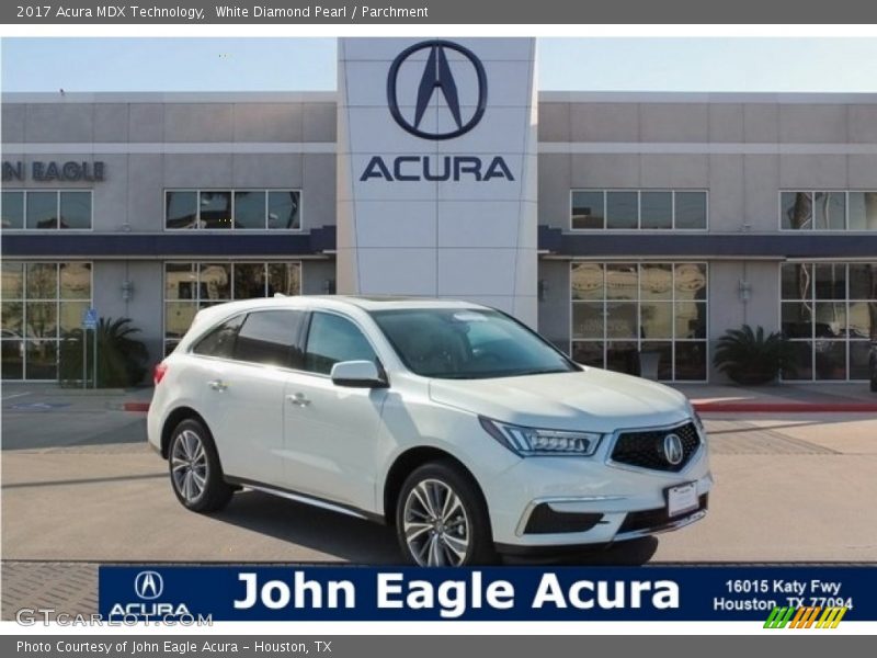 White Diamond Pearl / Parchment 2017 Acura MDX Technology