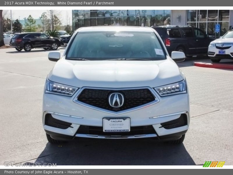 White Diamond Pearl / Parchment 2017 Acura MDX Technology