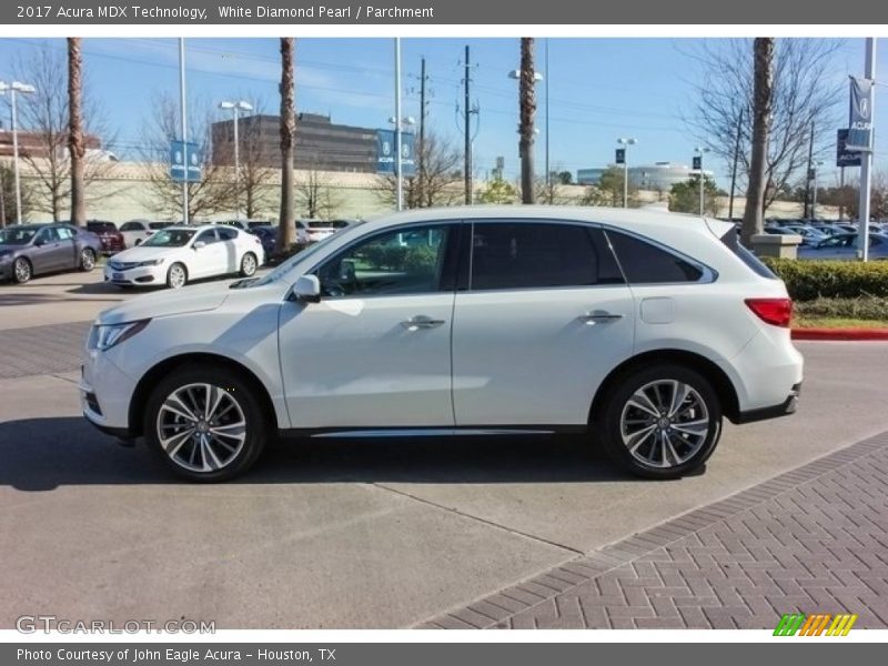 White Diamond Pearl / Parchment 2017 Acura MDX Technology