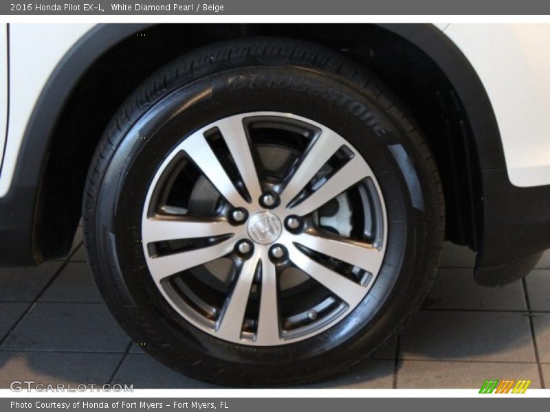 White Diamond Pearl / Beige 2016 Honda Pilot EX-L