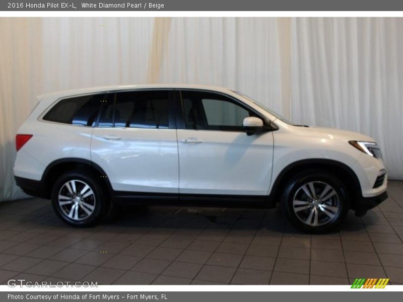 White Diamond Pearl / Beige 2016 Honda Pilot EX-L