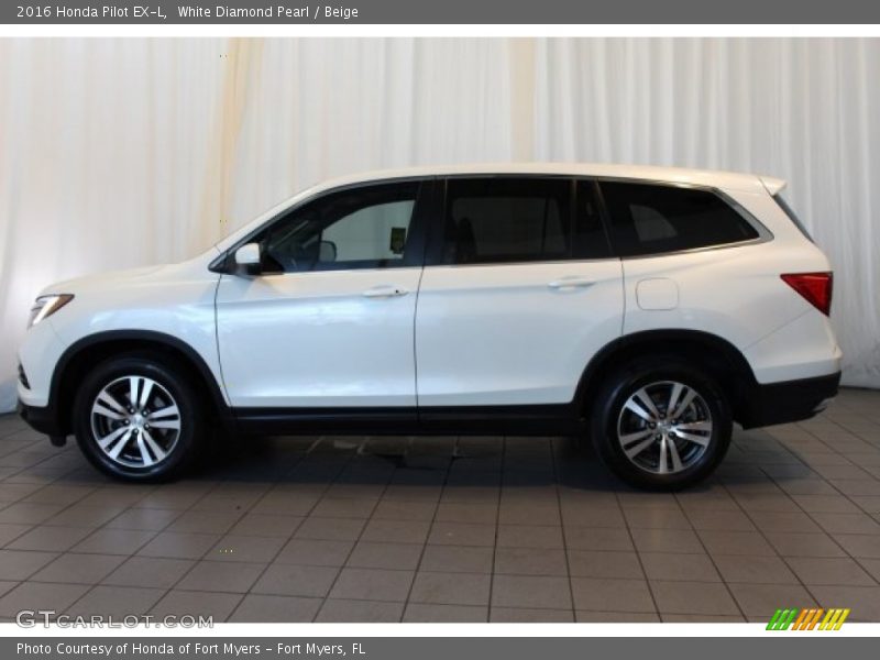 White Diamond Pearl / Beige 2016 Honda Pilot EX-L