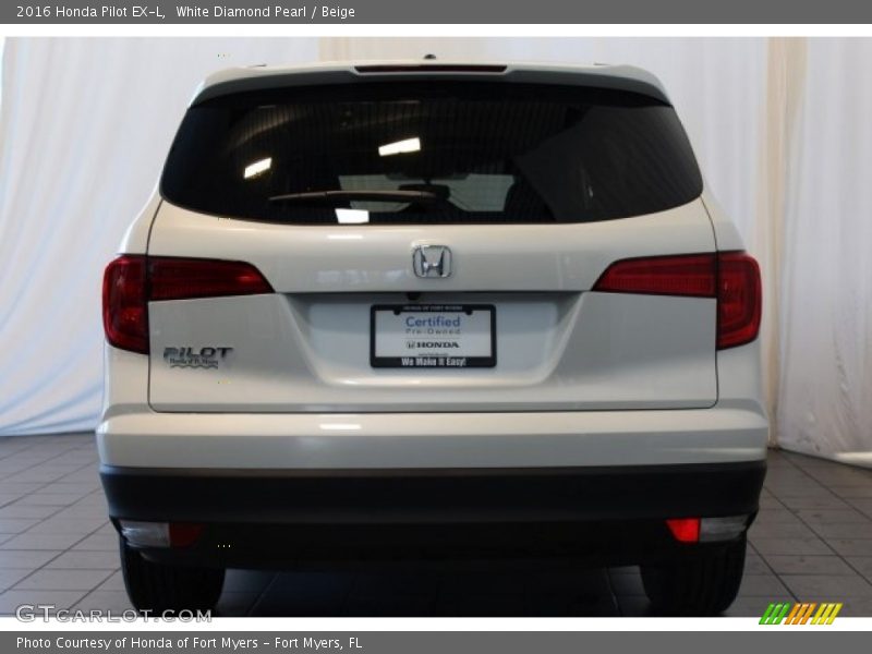 White Diamond Pearl / Beige 2016 Honda Pilot EX-L