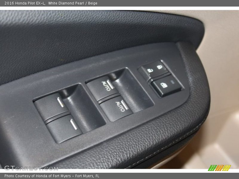 White Diamond Pearl / Beige 2016 Honda Pilot EX-L