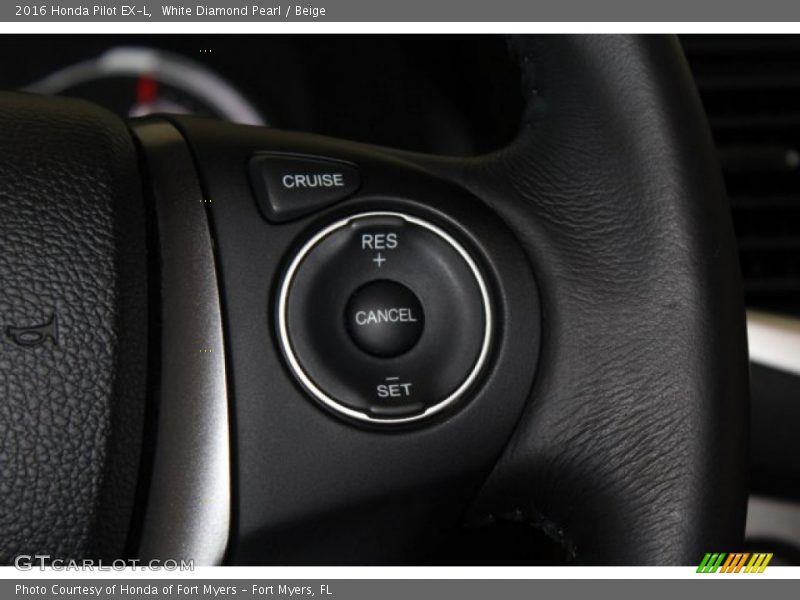 White Diamond Pearl / Beige 2016 Honda Pilot EX-L