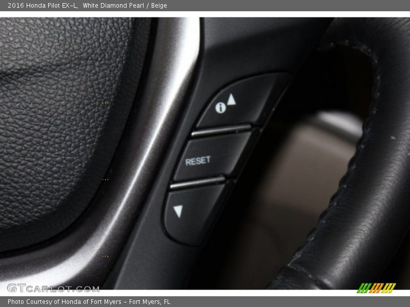 White Diamond Pearl / Beige 2016 Honda Pilot EX-L