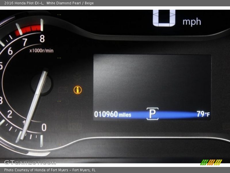 White Diamond Pearl / Beige 2016 Honda Pilot EX-L