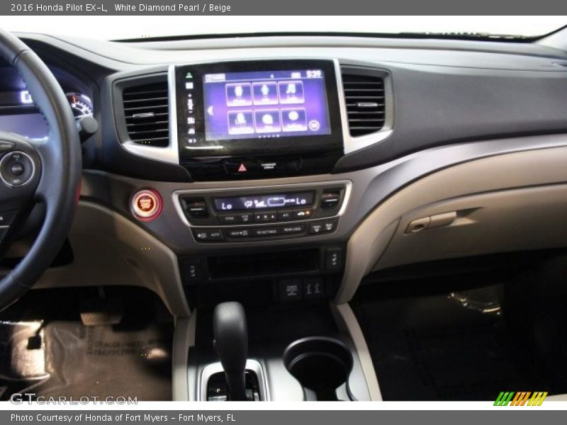 White Diamond Pearl / Beige 2016 Honda Pilot EX-L