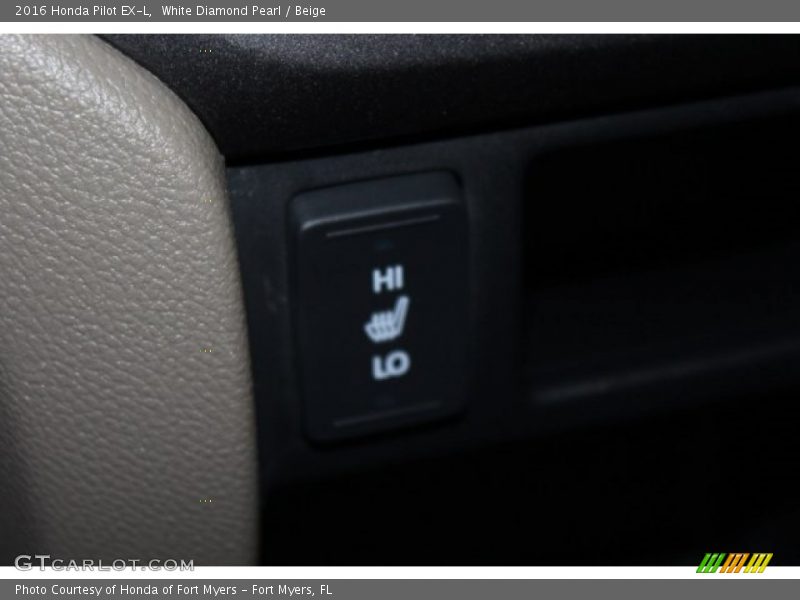 White Diamond Pearl / Beige 2016 Honda Pilot EX-L