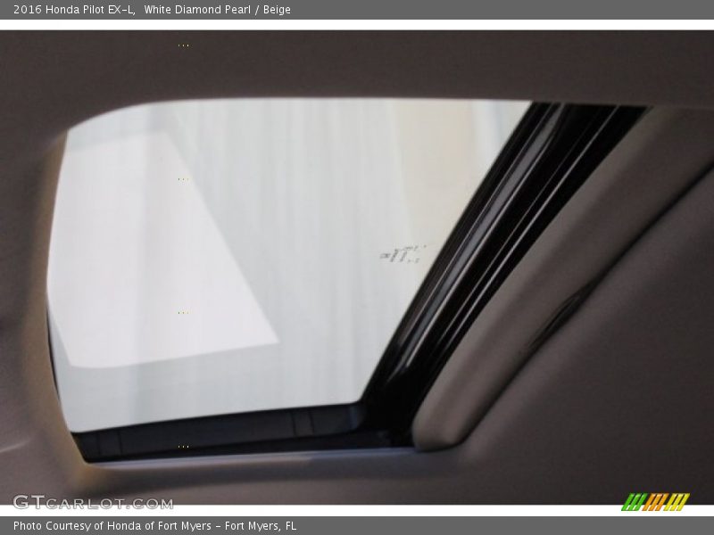 White Diamond Pearl / Beige 2016 Honda Pilot EX-L