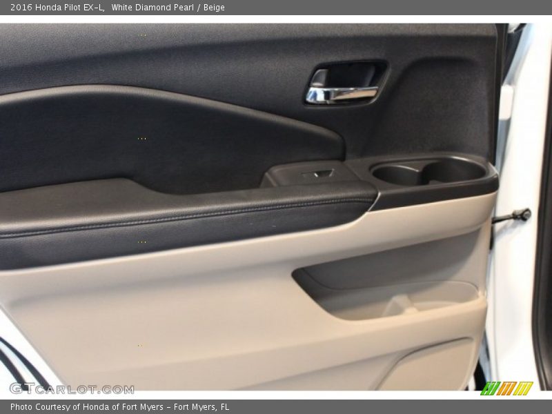 White Diamond Pearl / Beige 2016 Honda Pilot EX-L