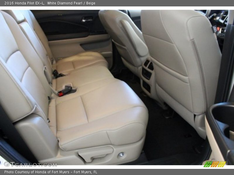 White Diamond Pearl / Beige 2016 Honda Pilot EX-L