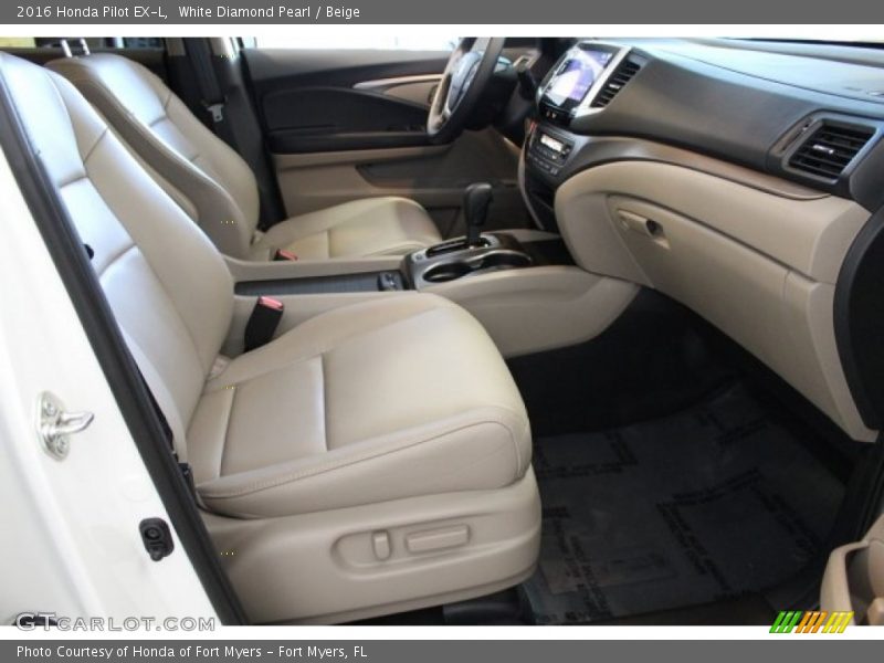 White Diamond Pearl / Beige 2016 Honda Pilot EX-L