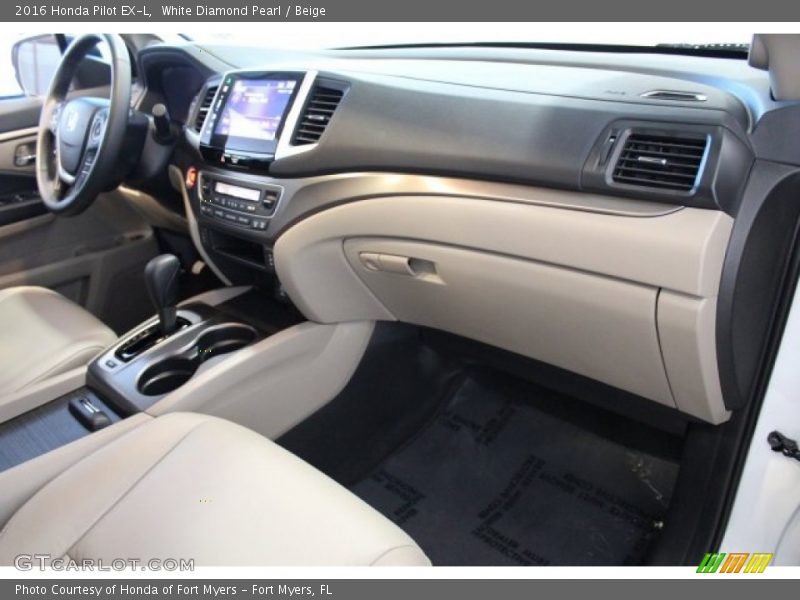 White Diamond Pearl / Beige 2016 Honda Pilot EX-L