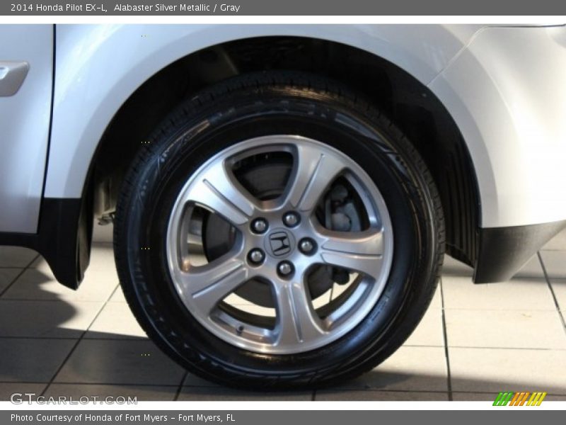 Alabaster Silver Metallic / Gray 2014 Honda Pilot EX-L