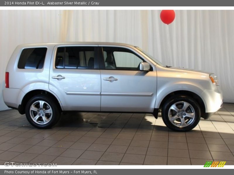 Alabaster Silver Metallic / Gray 2014 Honda Pilot EX-L