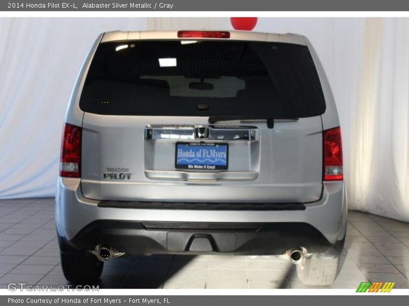 Alabaster Silver Metallic / Gray 2014 Honda Pilot EX-L