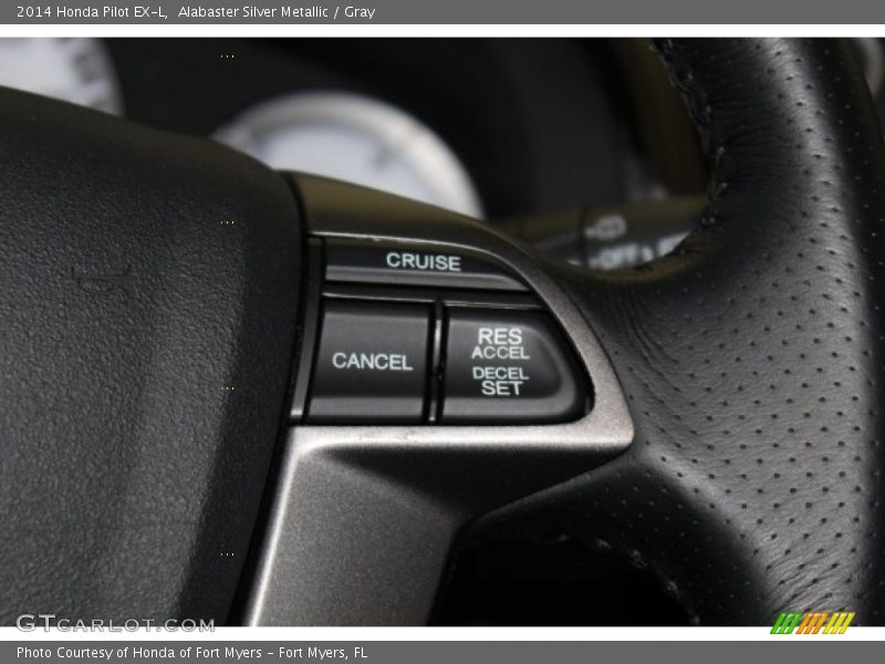 Alabaster Silver Metallic / Gray 2014 Honda Pilot EX-L