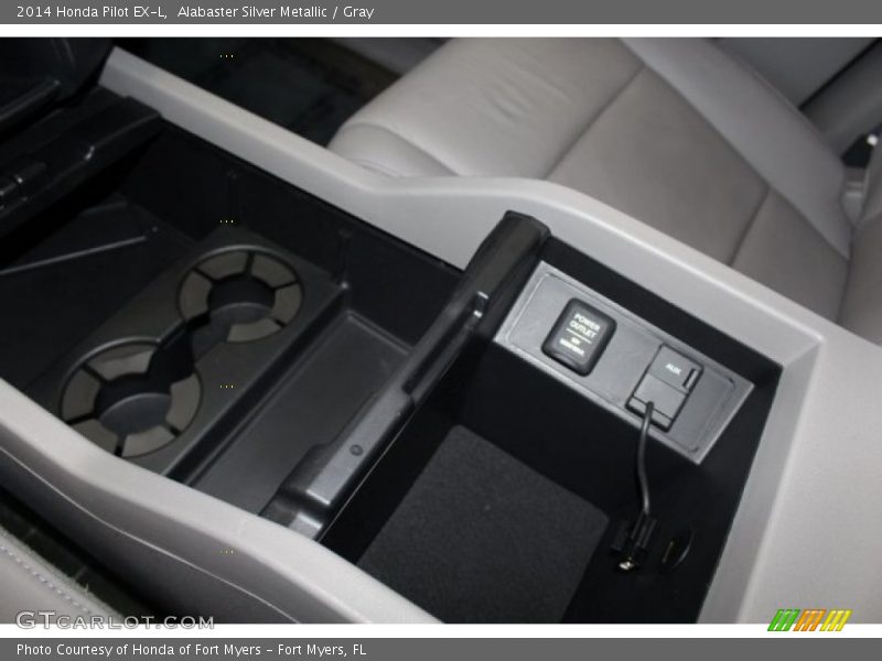 Alabaster Silver Metallic / Gray 2014 Honda Pilot EX-L
