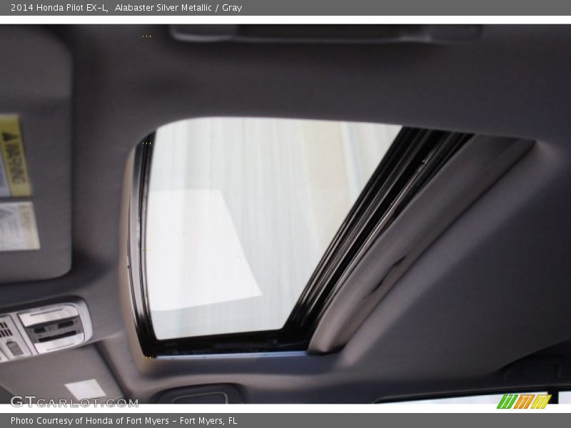 Alabaster Silver Metallic / Gray 2014 Honda Pilot EX-L
