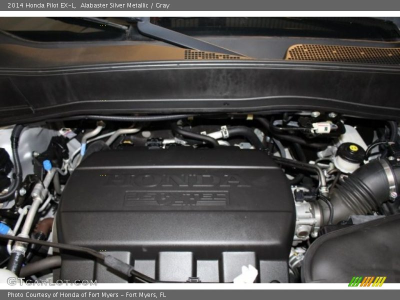Alabaster Silver Metallic / Gray 2014 Honda Pilot EX-L