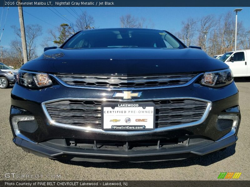 Nightfall Gray Metallic / Jet Black 2016 Chevrolet Malibu LT