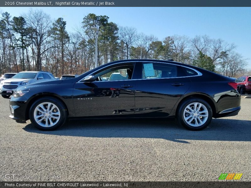 Nightfall Gray Metallic / Jet Black 2016 Chevrolet Malibu LT