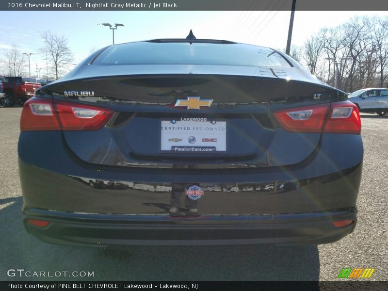 Nightfall Gray Metallic / Jet Black 2016 Chevrolet Malibu LT