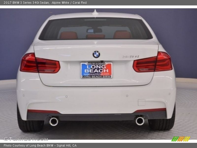 Alpine White / Coral Red 2017 BMW 3 Series 340i Sedan