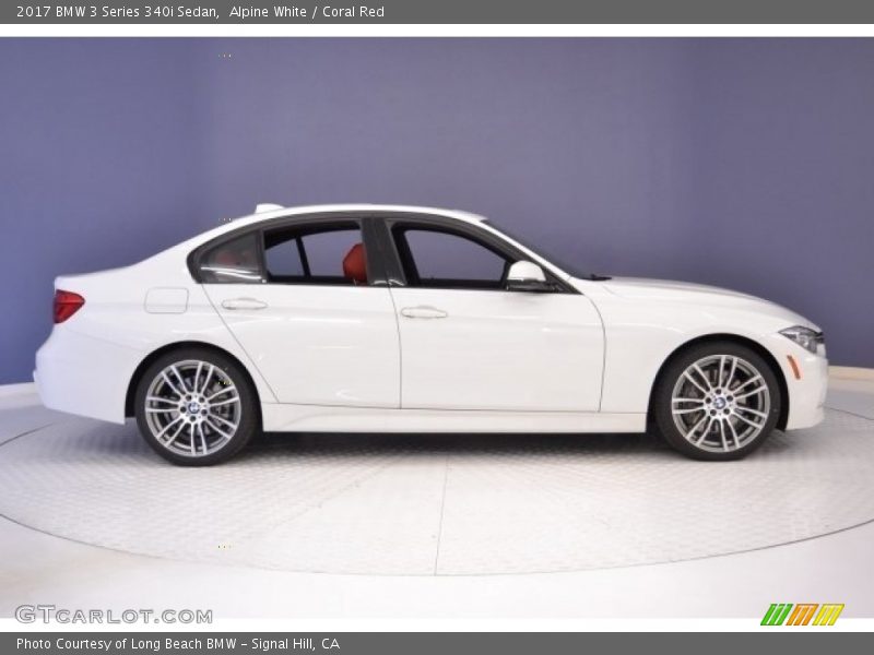 Alpine White / Coral Red 2017 BMW 3 Series 340i Sedan