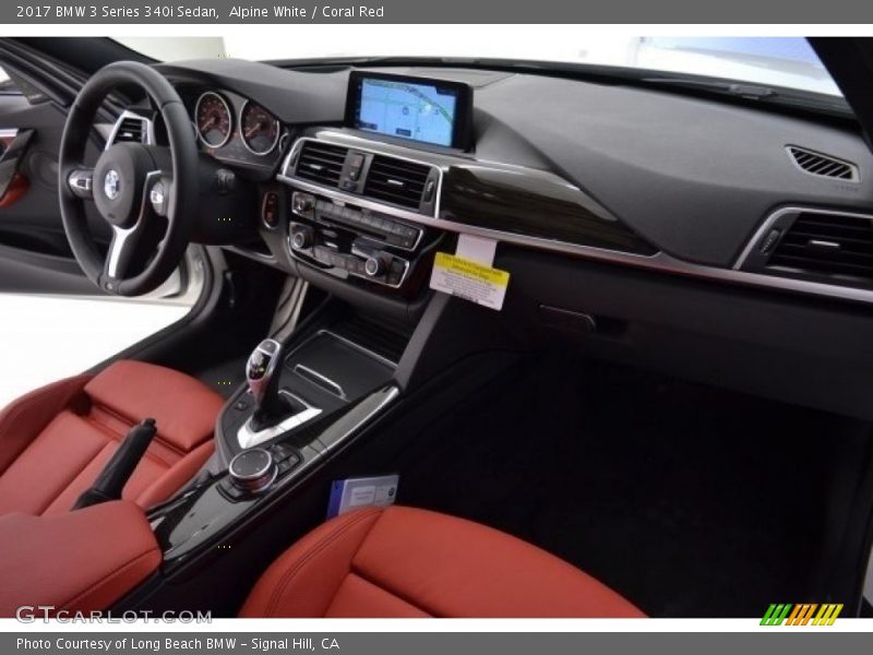 Alpine White / Coral Red 2017 BMW 3 Series 340i Sedan