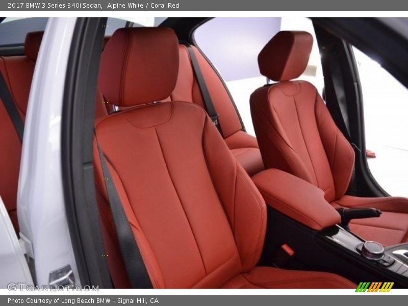Alpine White / Coral Red 2017 BMW 3 Series 340i Sedan