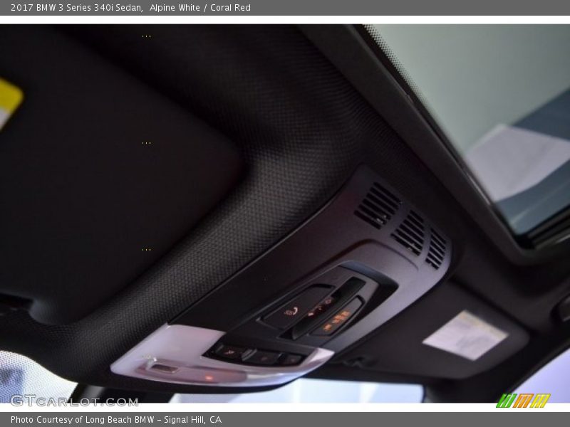 Alpine White / Coral Red 2017 BMW 3 Series 340i Sedan