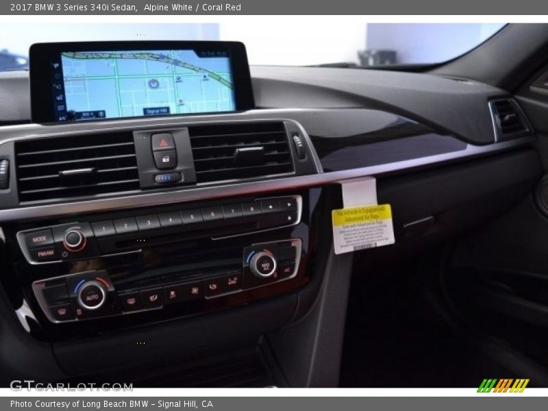Alpine White / Coral Red 2017 BMW 3 Series 340i Sedan
