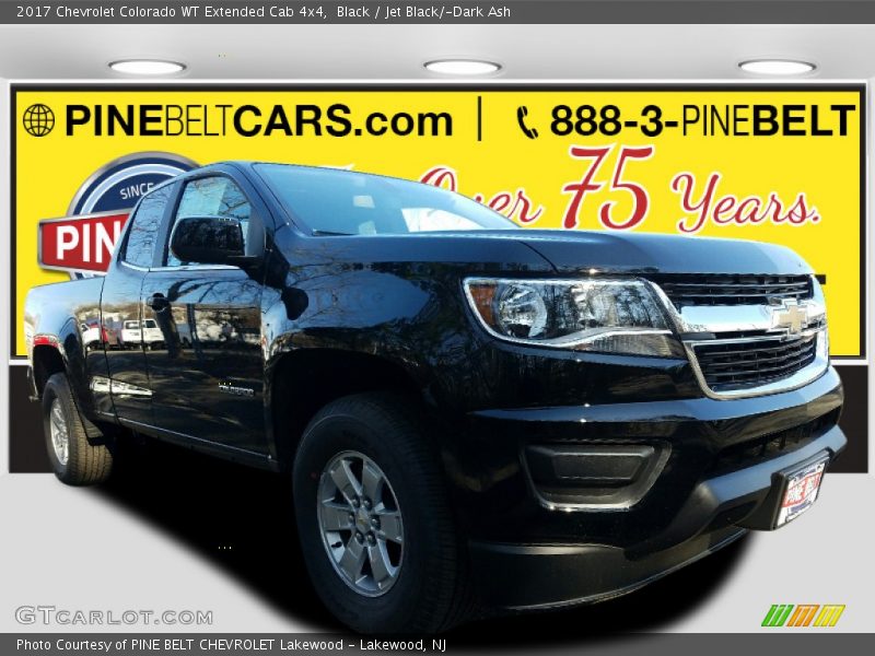 Black / Jet Black/­Dark Ash 2017 Chevrolet Colorado WT Extended Cab 4x4