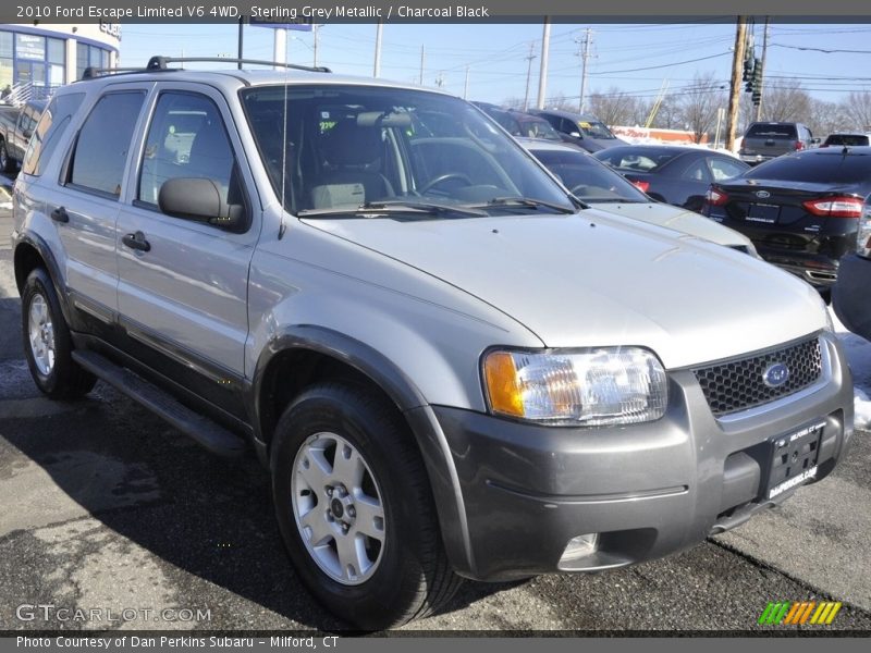 Sterling Grey Metallic / Charcoal Black 2010 Ford Escape Limited V6 4WD