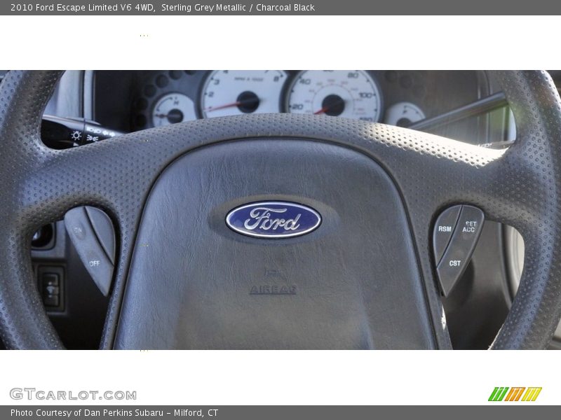 Sterling Grey Metallic / Charcoal Black 2010 Ford Escape Limited V6 4WD