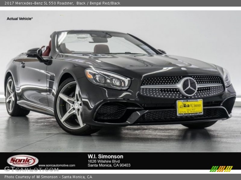 Black / Bengal Red/Black 2017 Mercedes-Benz SL 550 Roadster