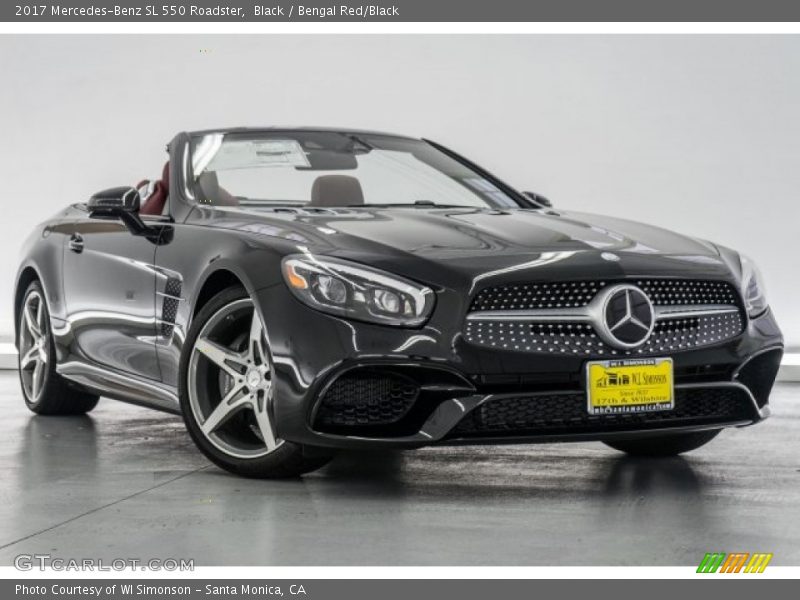 Black / Bengal Red/Black 2017 Mercedes-Benz SL 550 Roadster