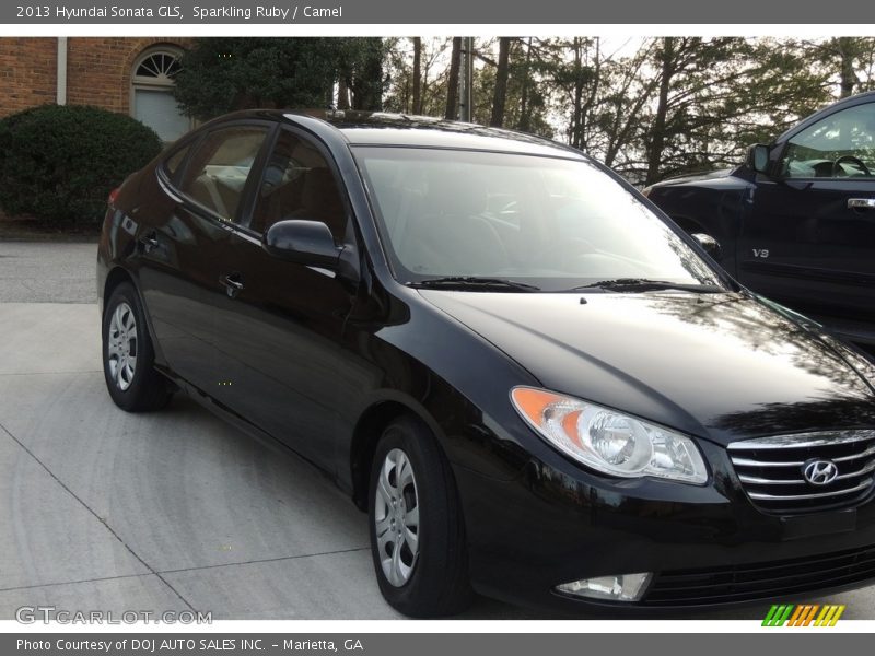Sparkling Ruby / Camel 2013 Hyundai Sonata GLS