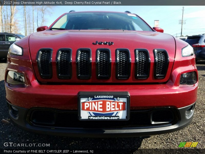 Deep Cherry Red Crystal Pearl / Black 2017 Jeep Cherokee High Altitude 4x4