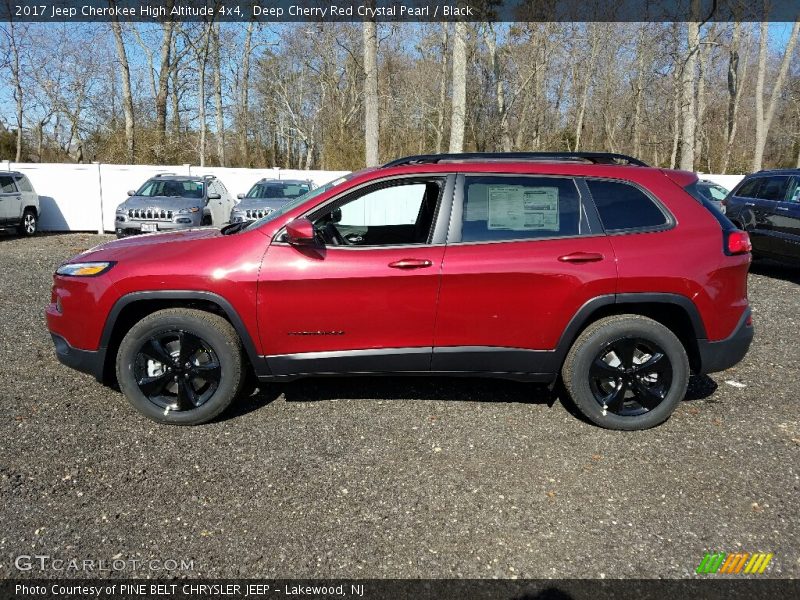 Deep Cherry Red Crystal Pearl / Black 2017 Jeep Cherokee High Altitude 4x4