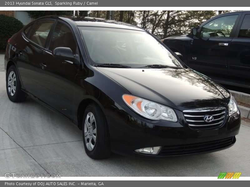 Sparkling Ruby / Camel 2013 Hyundai Sonata GLS