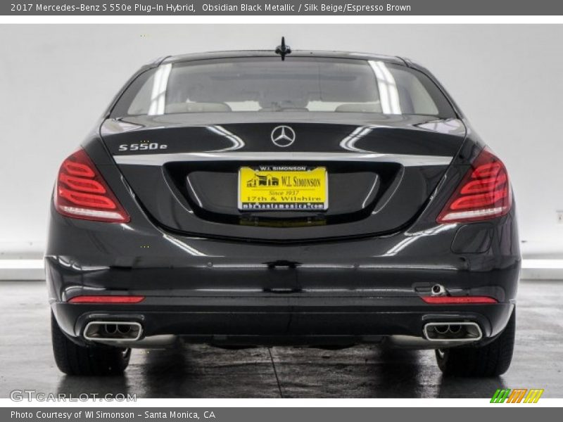 Obsidian Black Metallic / Silk Beige/Espresso Brown 2017 Mercedes-Benz S 550e Plug-In Hybrid