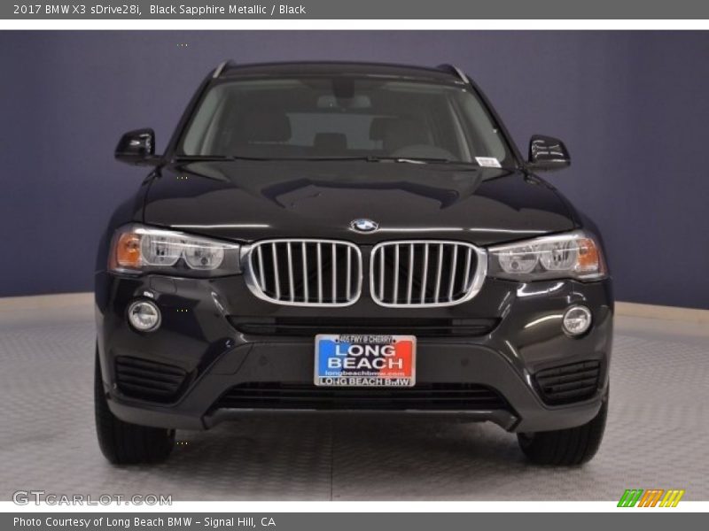 Black Sapphire Metallic / Black 2017 BMW X3 sDrive28i