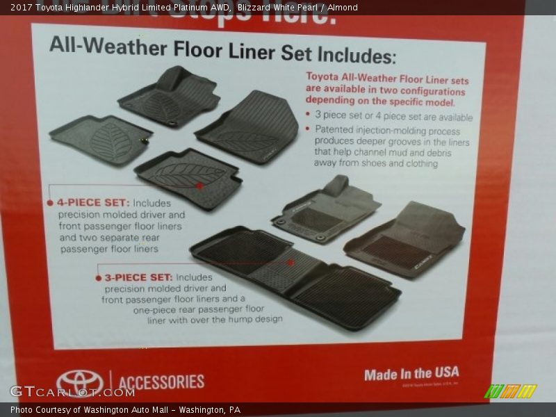 Blizzard White Pearl / Almond 2017 Toyota Highlander Hybrid Limited Platinum AWD